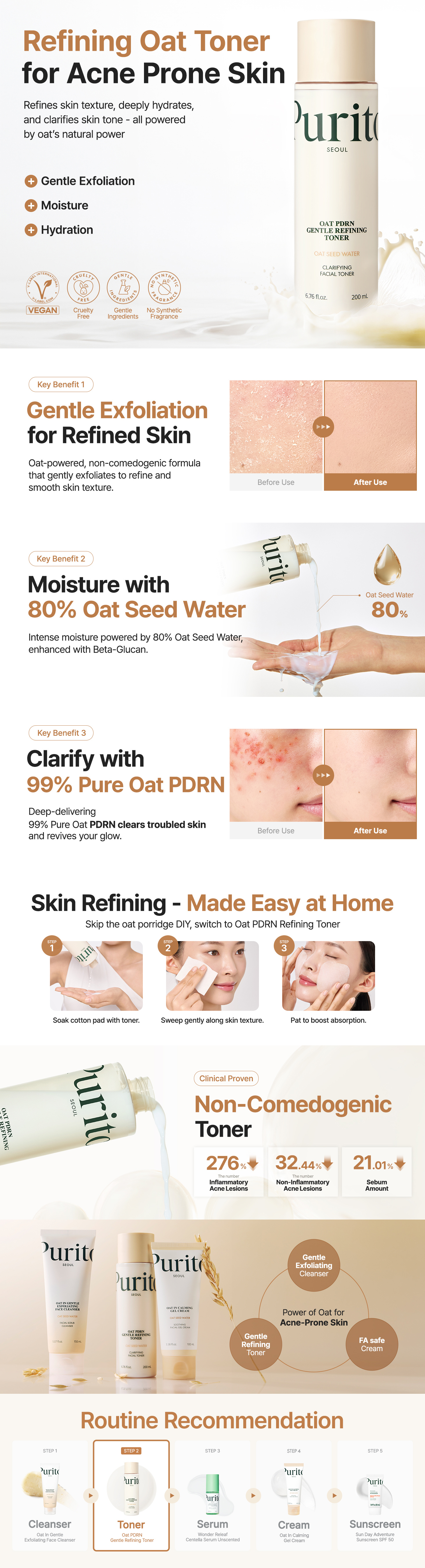 Purito Seoul Oat PDRN Gentle Refining Toner